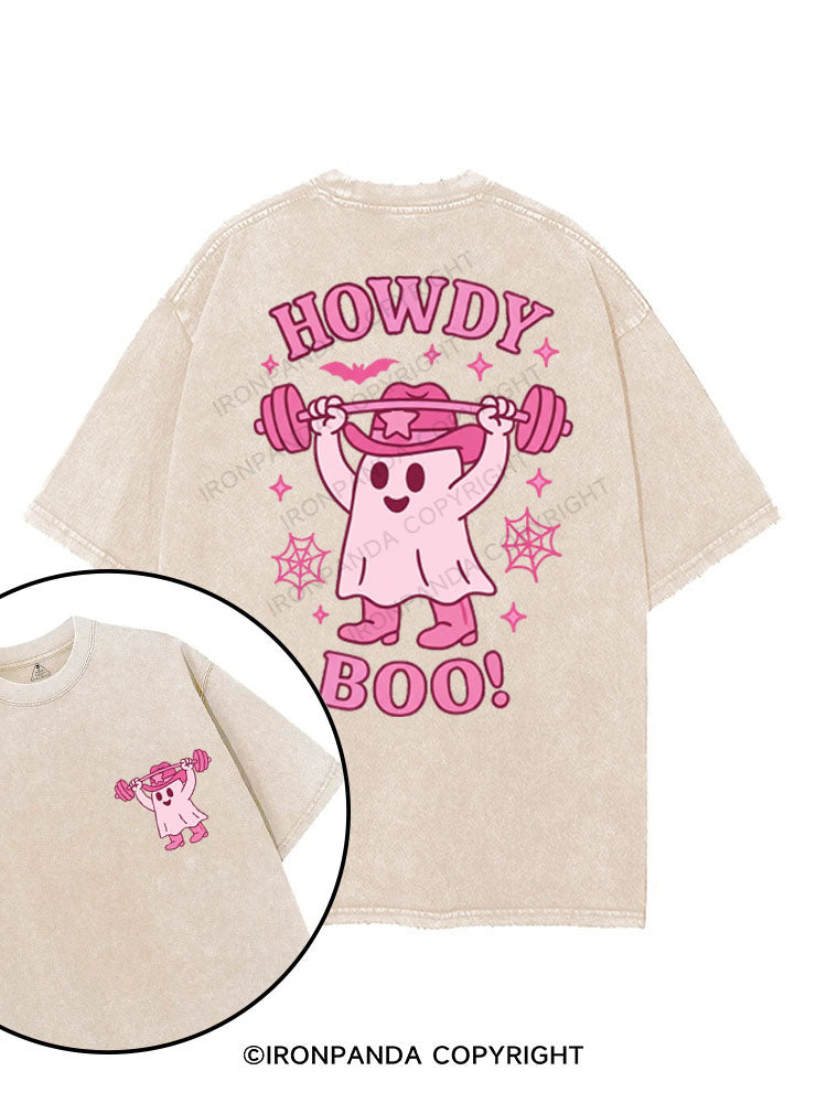 HOWDY BOO! printed Gym Shirt