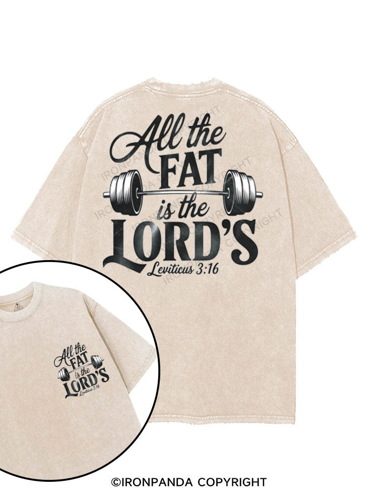 ALL THE FAT IS THE LOAD'S printed Gym Shirt