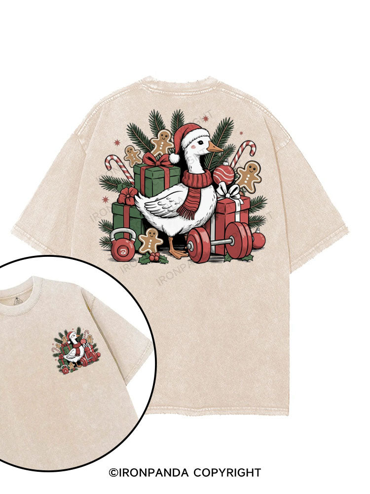 GOOSE'S MERRY MUSCLE TIME printed Gym Shirt