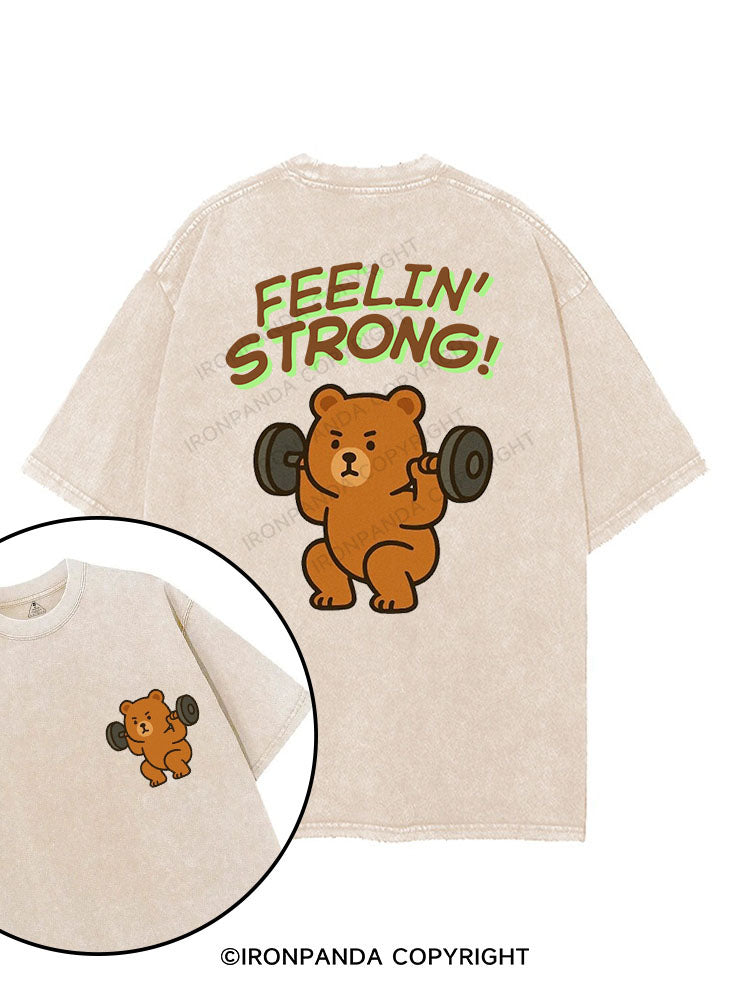 FEELIN' STRONG! printed Gym Shirt