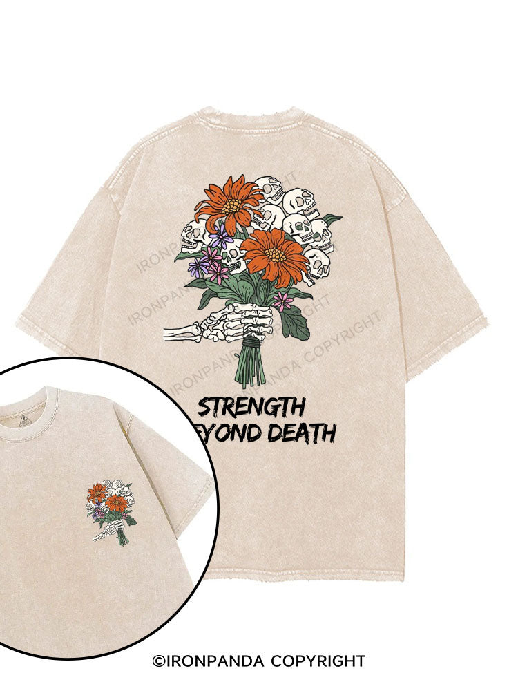 STRENGTH BEYOND DEATH printed Gym Shirt