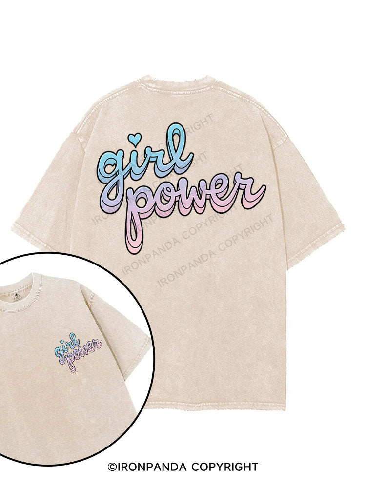 GIRL POWER printed Gym Shirt