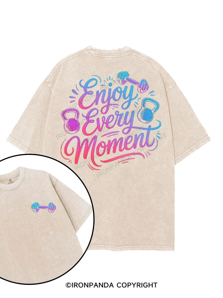 ENJOY EVERY MOMENT printed Gym Shirt