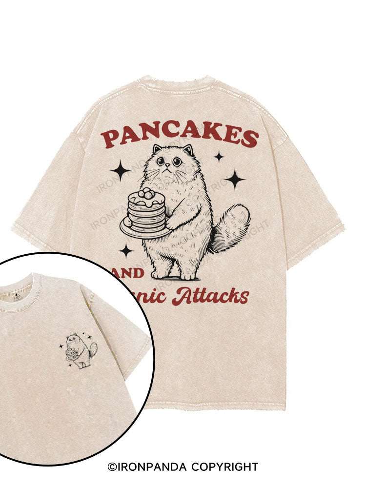 PANCAKES AND PANIC ATTACKS printed Gym Shirt