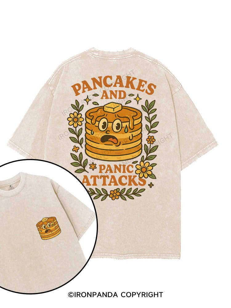 PANCAKES AND PANIC ATTACKS printed Gym Shirt
