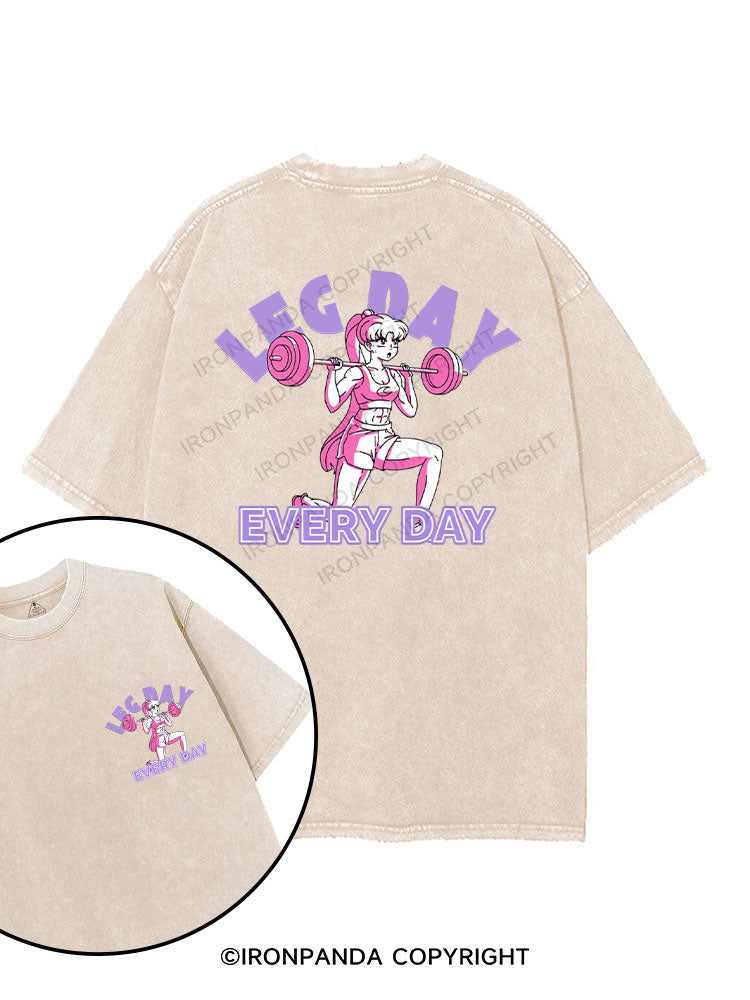 LEG DAY EVERY DAY printed Gym Shirt