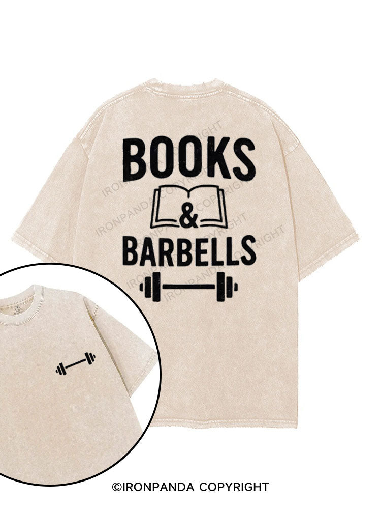 BOOKS & BARBELLS printed Gym Shirt