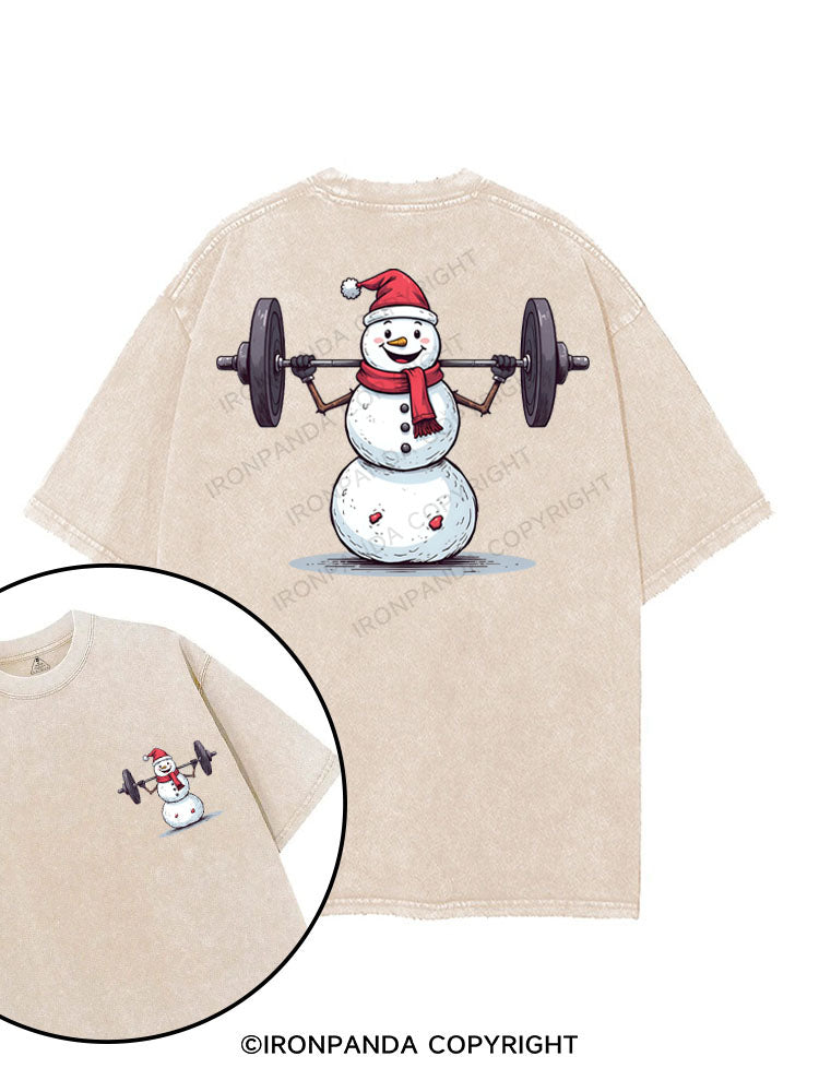 SNOWY GAINS printed Gym Shirt