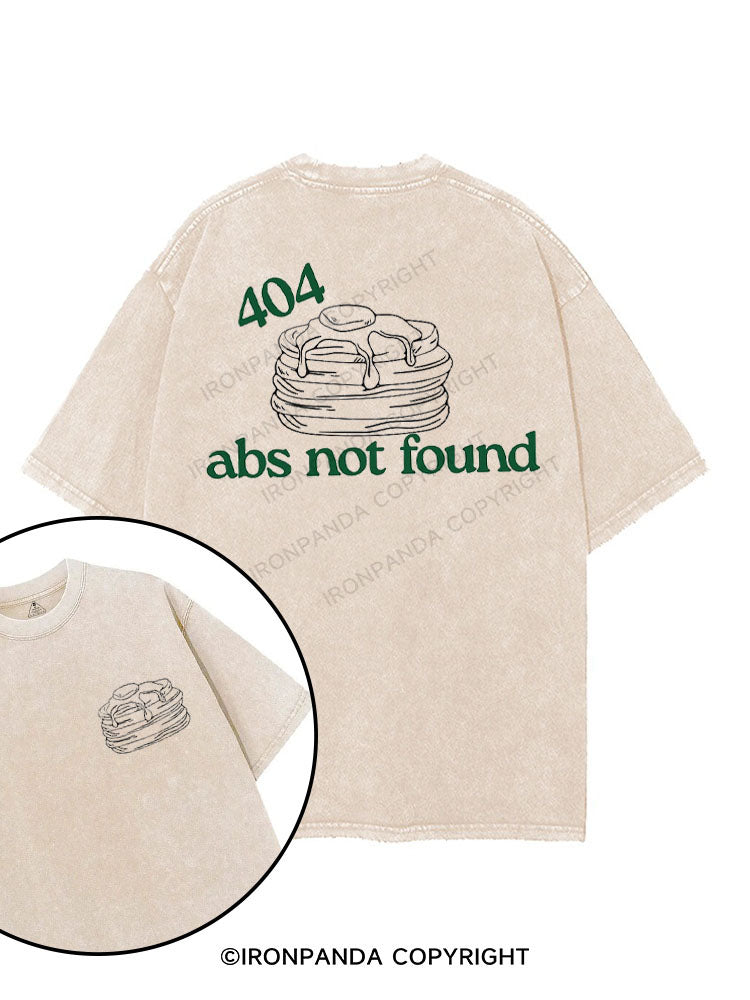 404 ABS NOT FOUND printed Gym Shirt