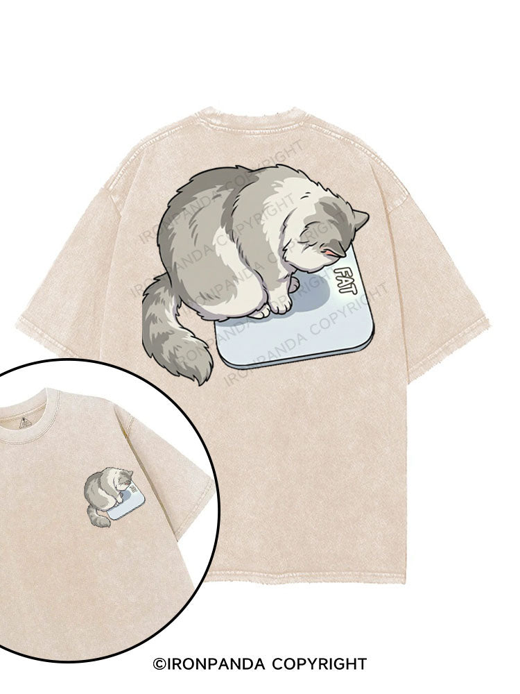 FAT CAT MOMENT printed Gym Shirt