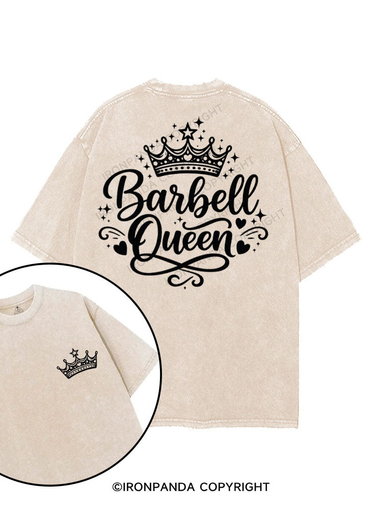 BARBELL QUEEN printed Gym Shirt