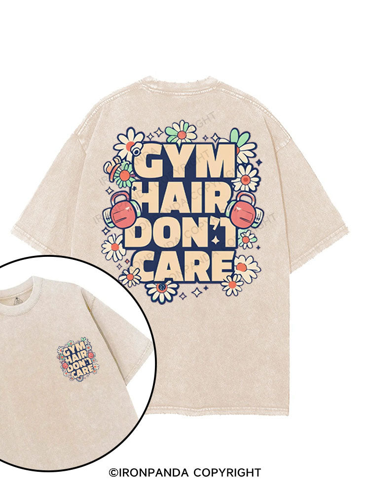 GYM HAIR DON'T CARE printed Gym Shirt