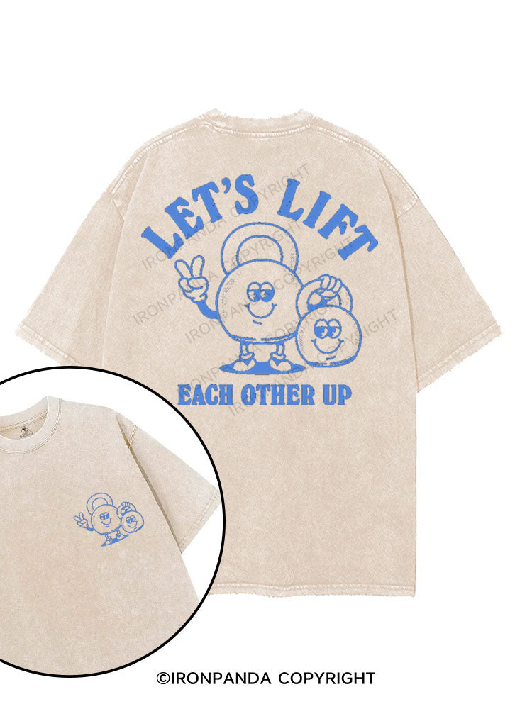 LET'S LIFT EACH OTHER CUP printed Gym Shirt