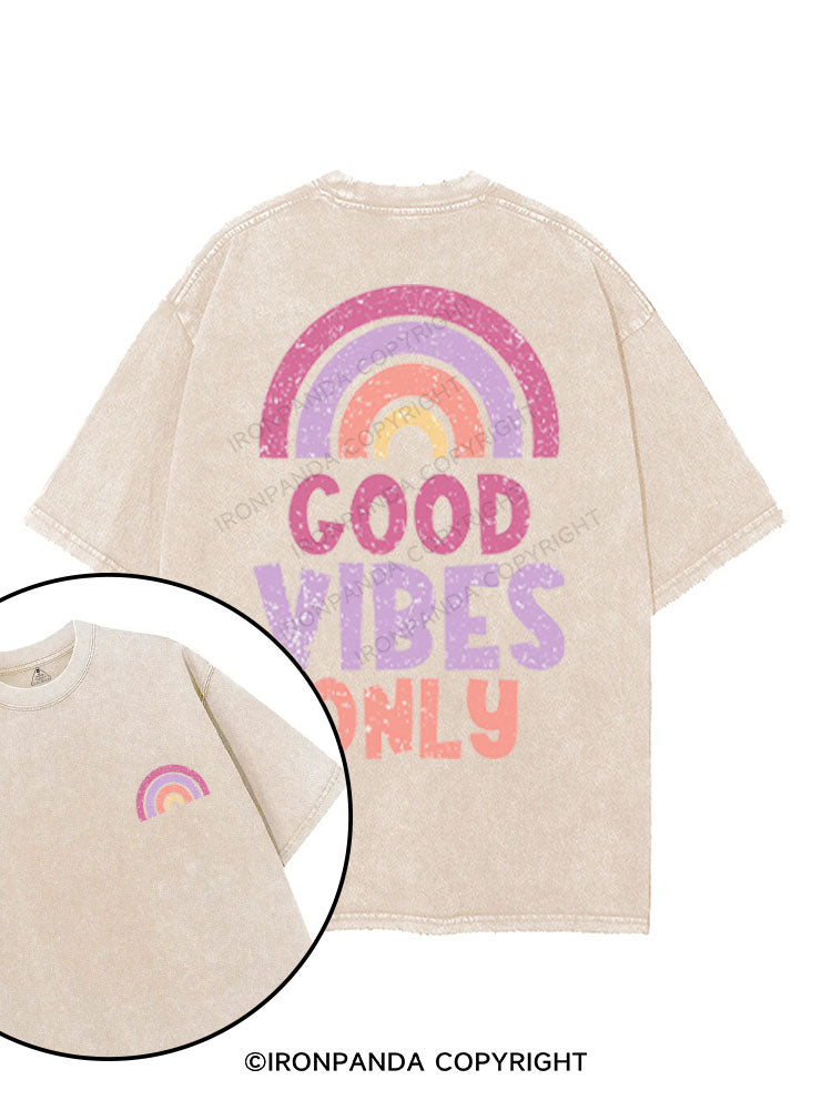 GOOD VIBES ONLY printed Gym Shirt