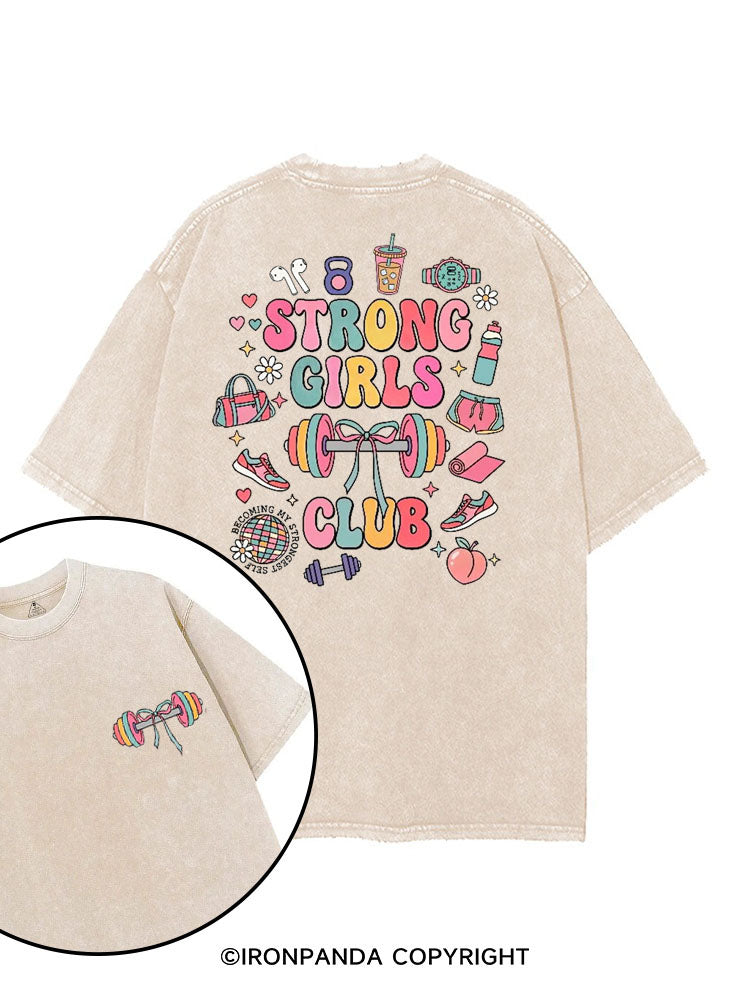 STRONG GIRLS CLUB printed Gym Shirt