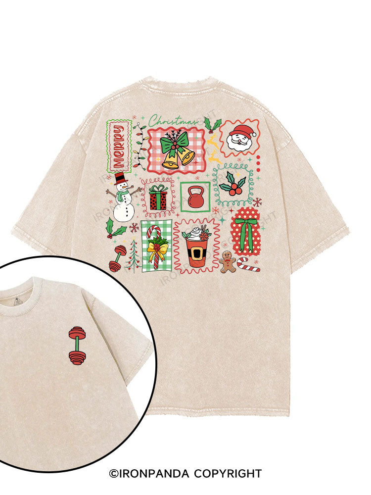 MERRY CHRISTMAS printed Gym Shirt