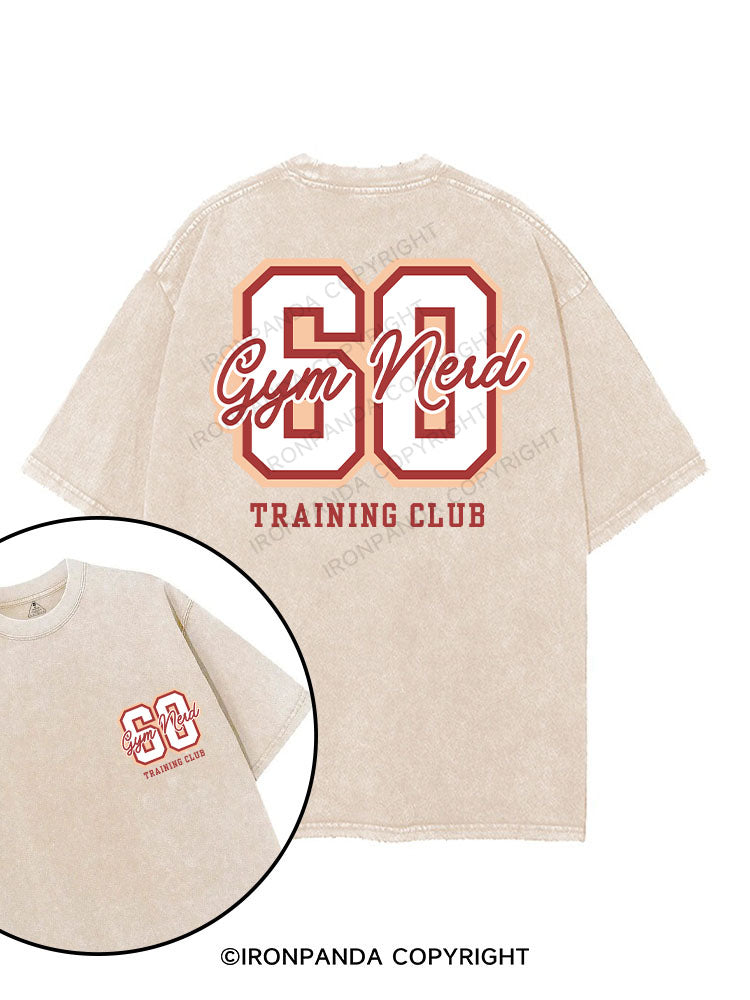 GYM NERD TRAINING CLUB printed Gym Shirt