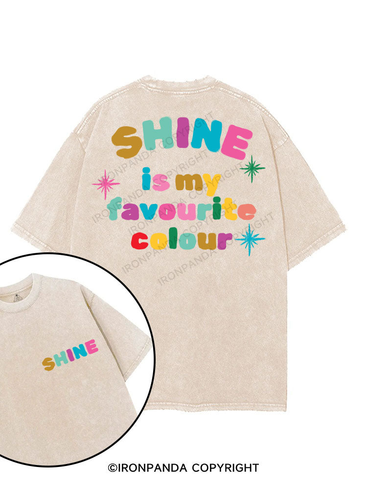 SHINE IS MY FAVOURITE COLOUR printed Gym Shirt