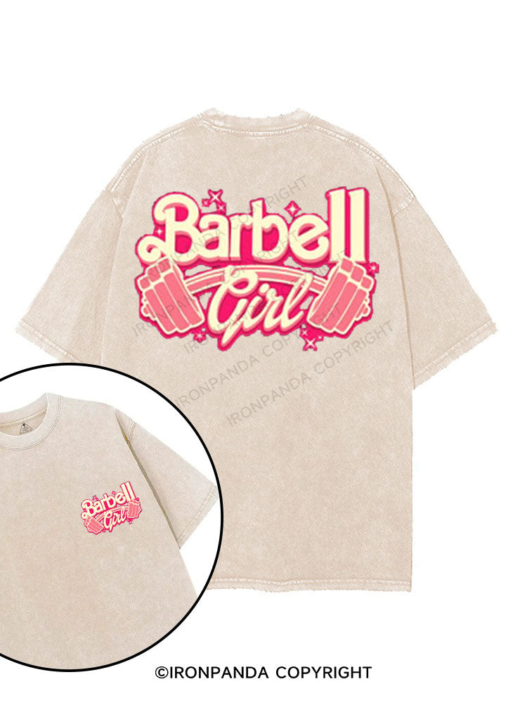 BARBELL GIRL printed Gym Shirt
