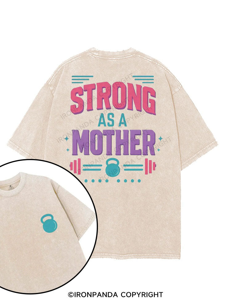 STRONG AS A Mom  printed Gym Shirt