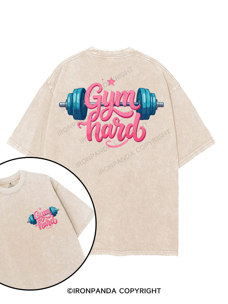 GYM HARD printed Gym Shirt