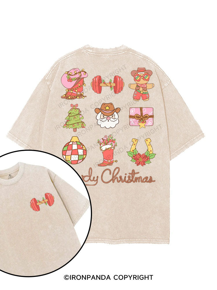 HOWDY CHRISTMAS printed Gym Shirt