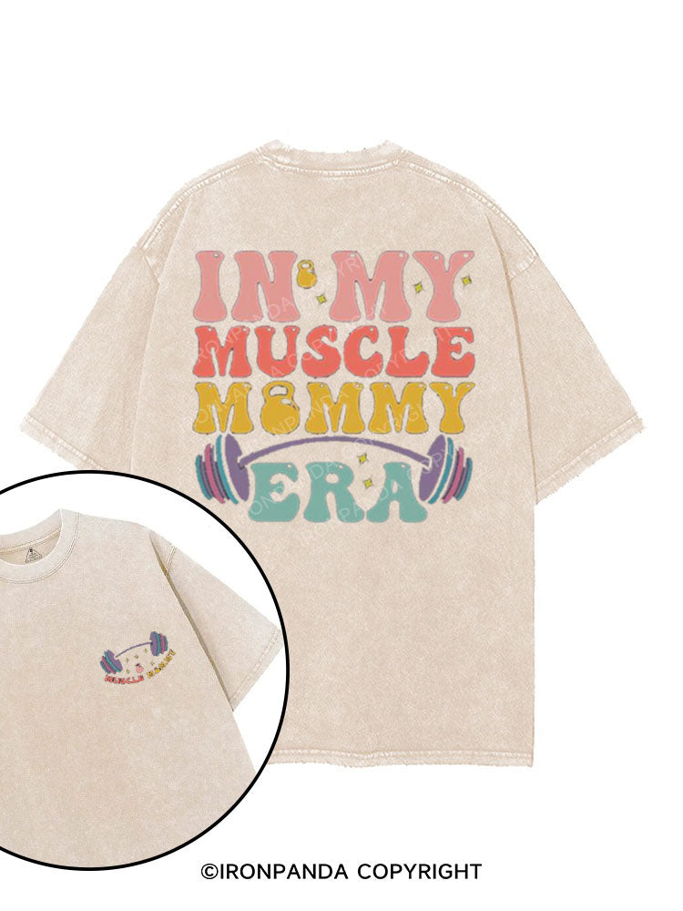IN MY MUSCLE MOMMY ERA printed Gym Shirt