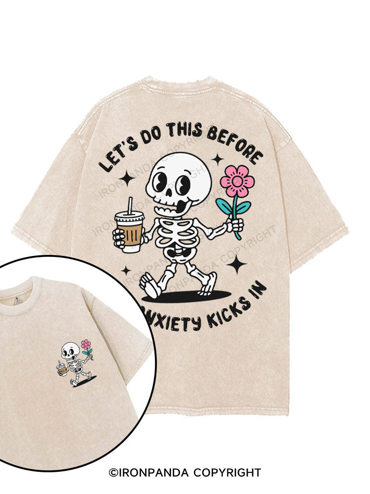 LET'S DO THIS BEFORE MY ANXIETY KICKS IN printed Gym Shirt