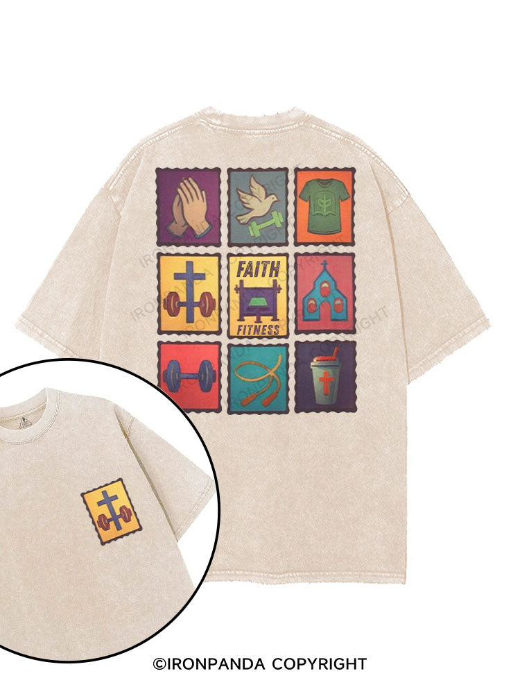 FAITH & FITNESS printed Gym Shirt