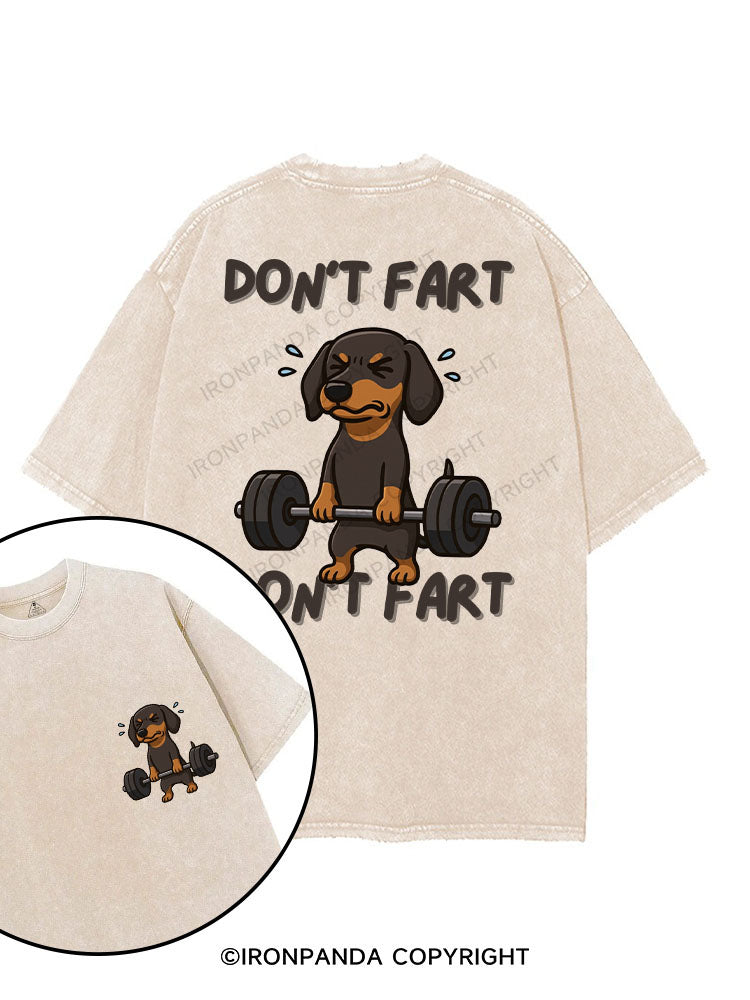 DON'T FART DON'T FART printed Gym Shirt
