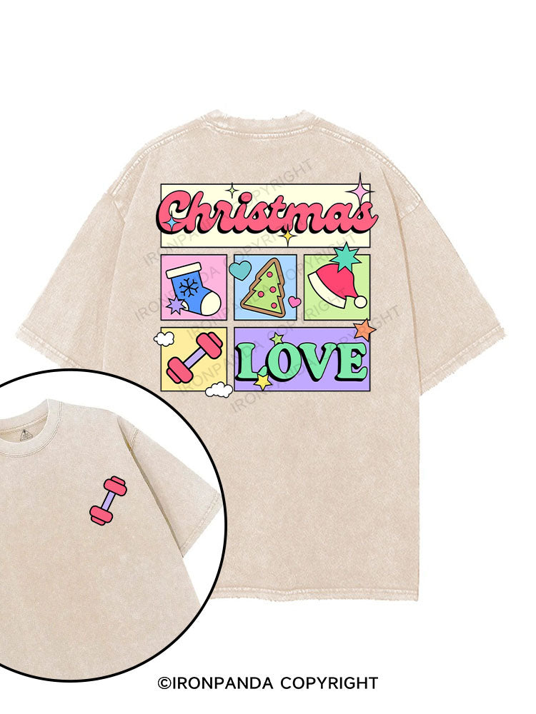 CHRISTMAS LOVE printed Gym Shirt