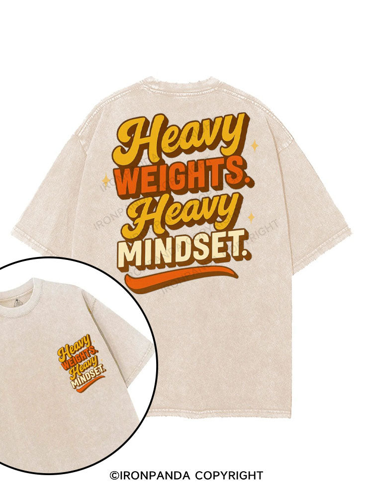 HEAVY WEIGHTS HEAVY MINDSET printed Gym Shirt