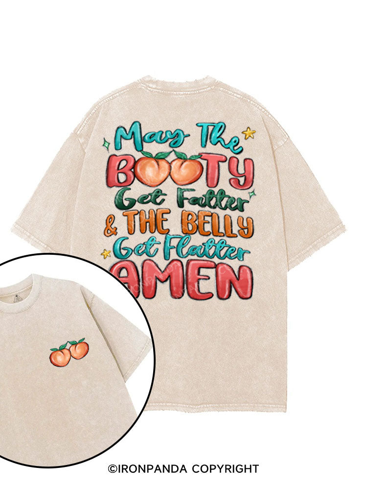 MAY THE BOOTY GET FATTER printed Gym Shirt
