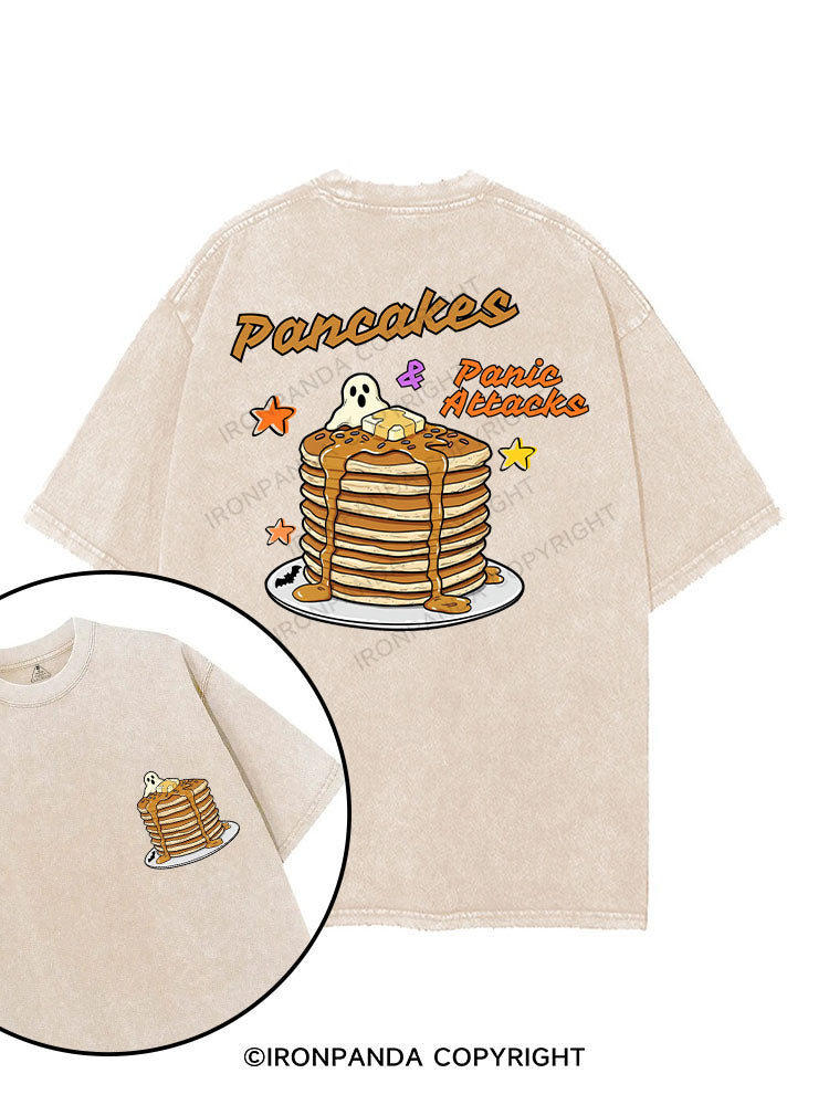 PANCAKES & PANIC ATTACKS printed Gym Shirt