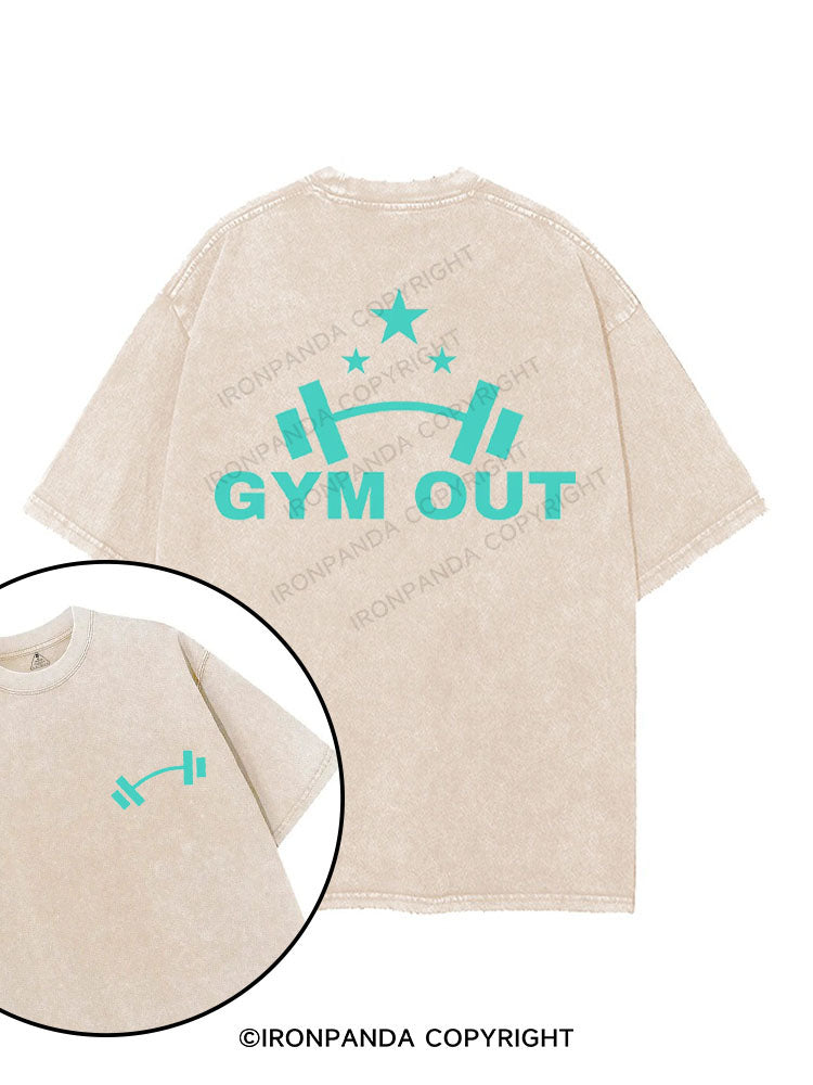 GYM OUT printed Gym Shirt
