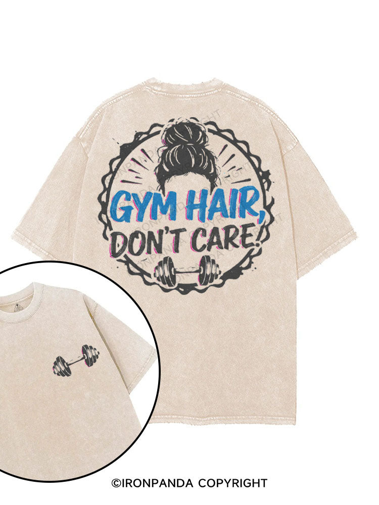 GYM HAIR DON'T CARE printed Gym Shirt