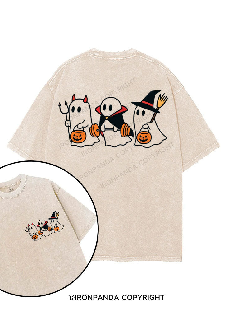 Haunted Gains Crew printed Gym Shirt