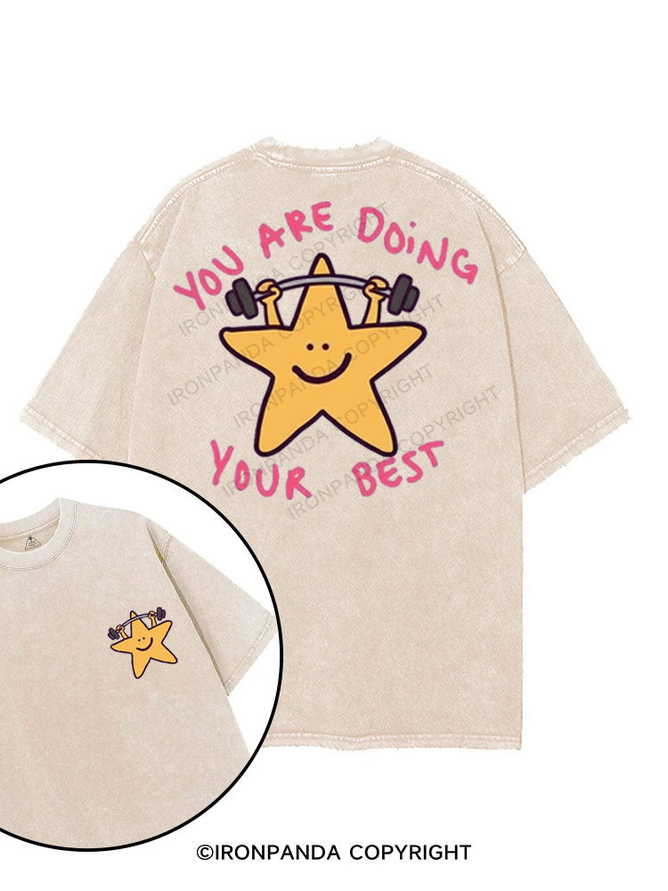YOU ARE DOING YOUR BEST printed Gym Shirt