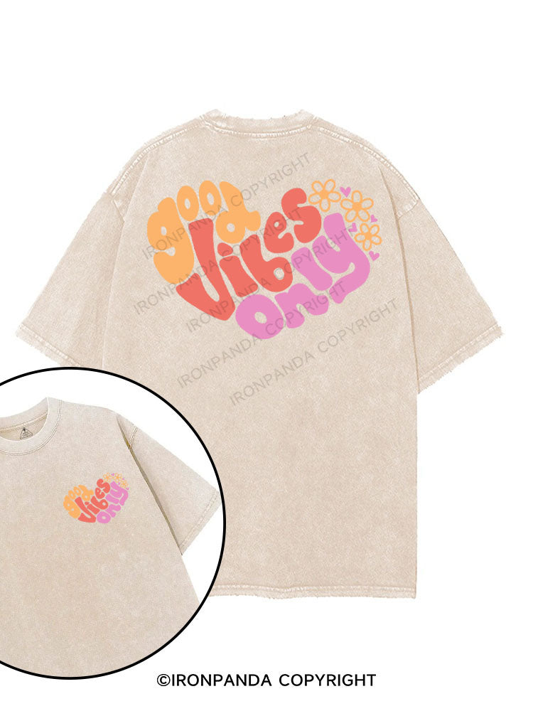 GOOD VIBES ONLY printed Gym Shirt