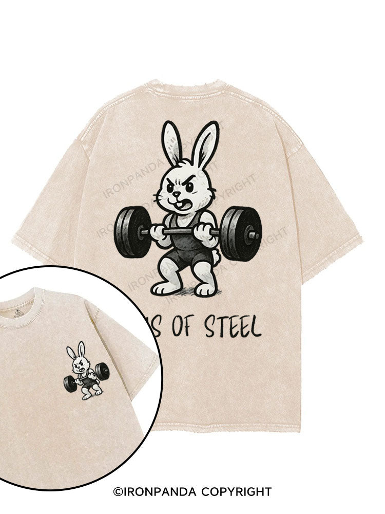 BUNS OF STEEL printed Gym Shirt