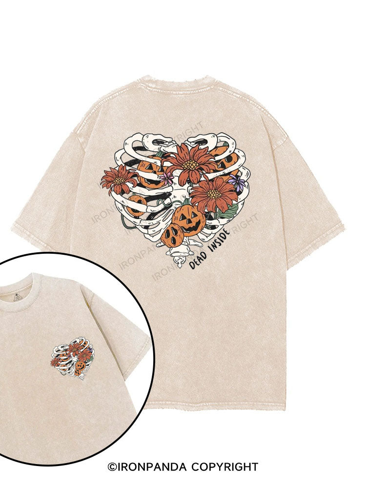 DEAD INSIDE printed Gym Shirt