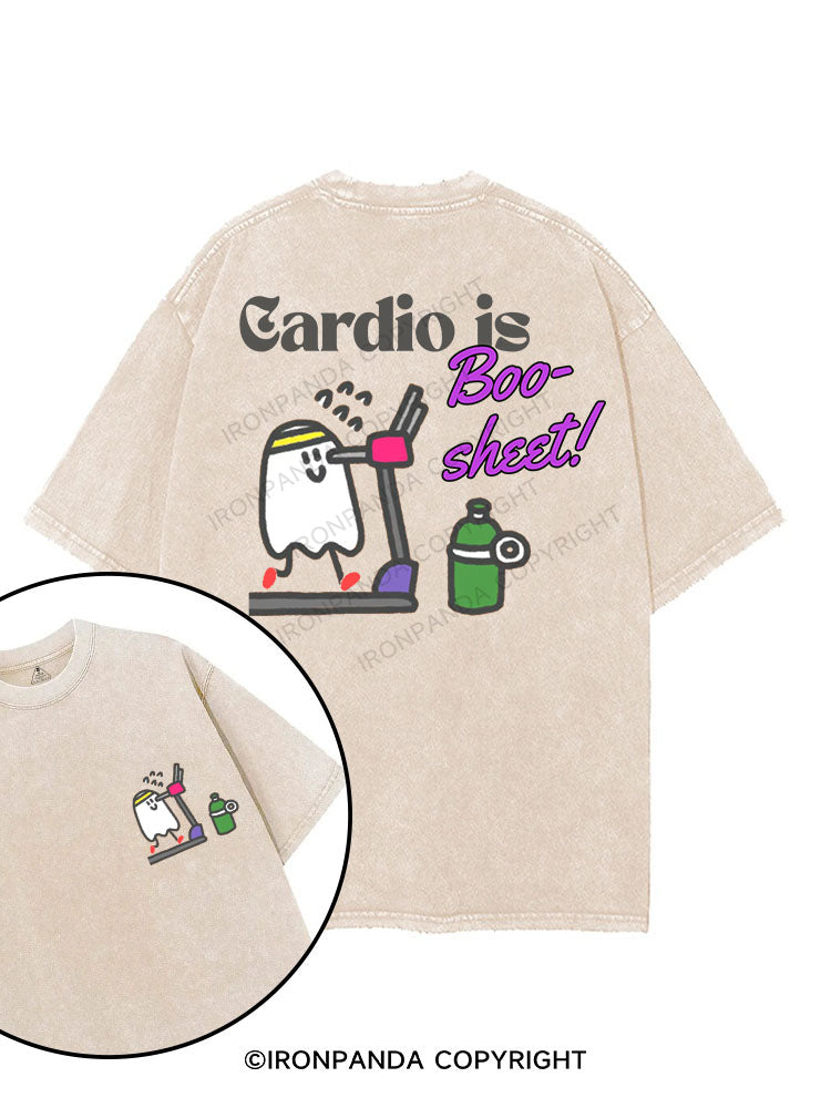 CARDIO IS BOO-SHEET! printed Gym Shirt