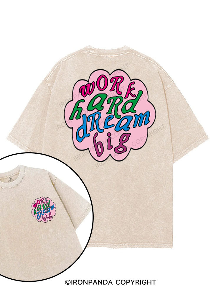 WORK HARD DREAM BIG printed Gym Shirt