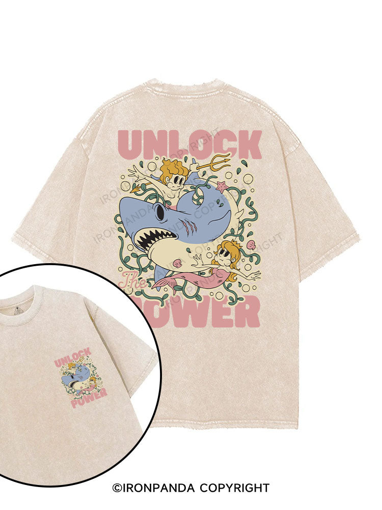 UNLOCK THE POWER printed Gym Shirt