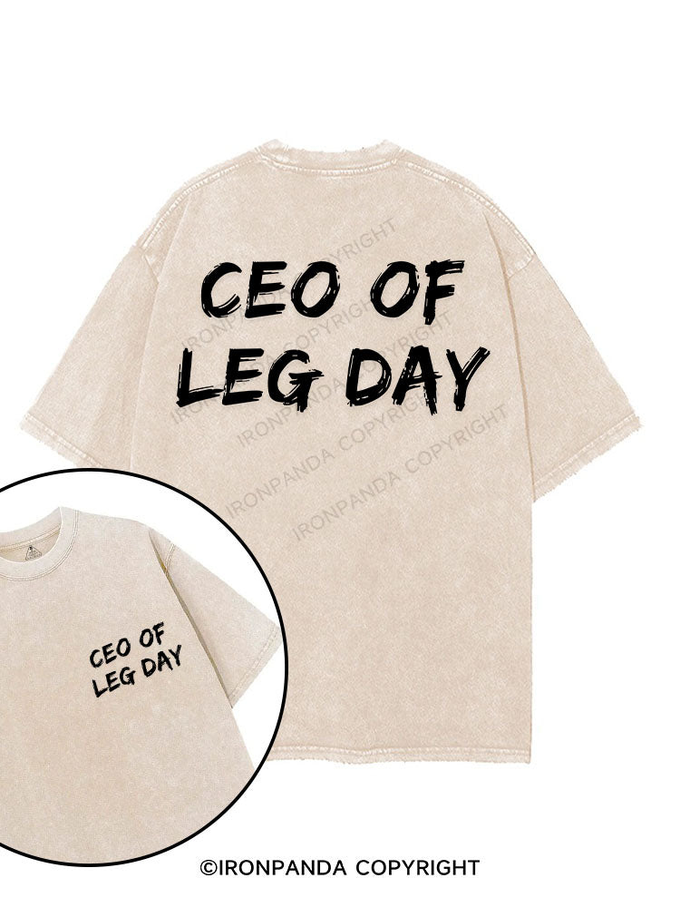 CEO OF LEG DAY printed Gym Shirt