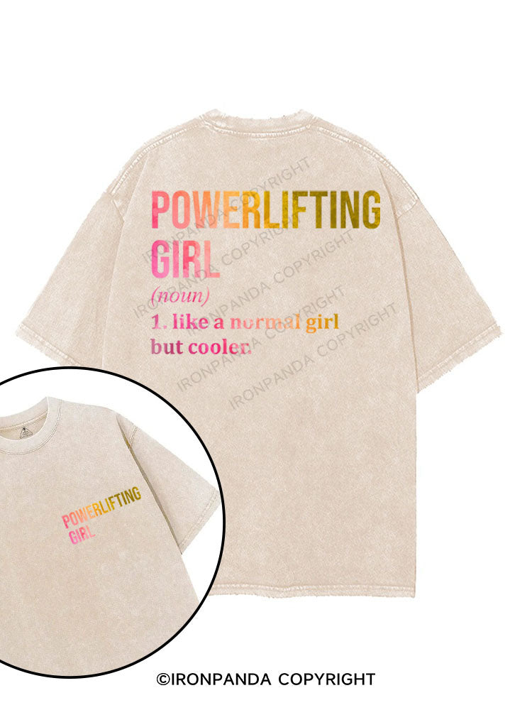 POWERLIFTING GIRL printed Gym Shirt