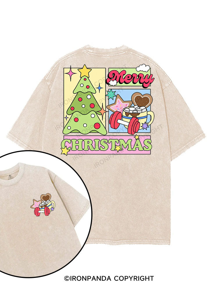 MERRY CHRISTMAS printed Gym Shirt