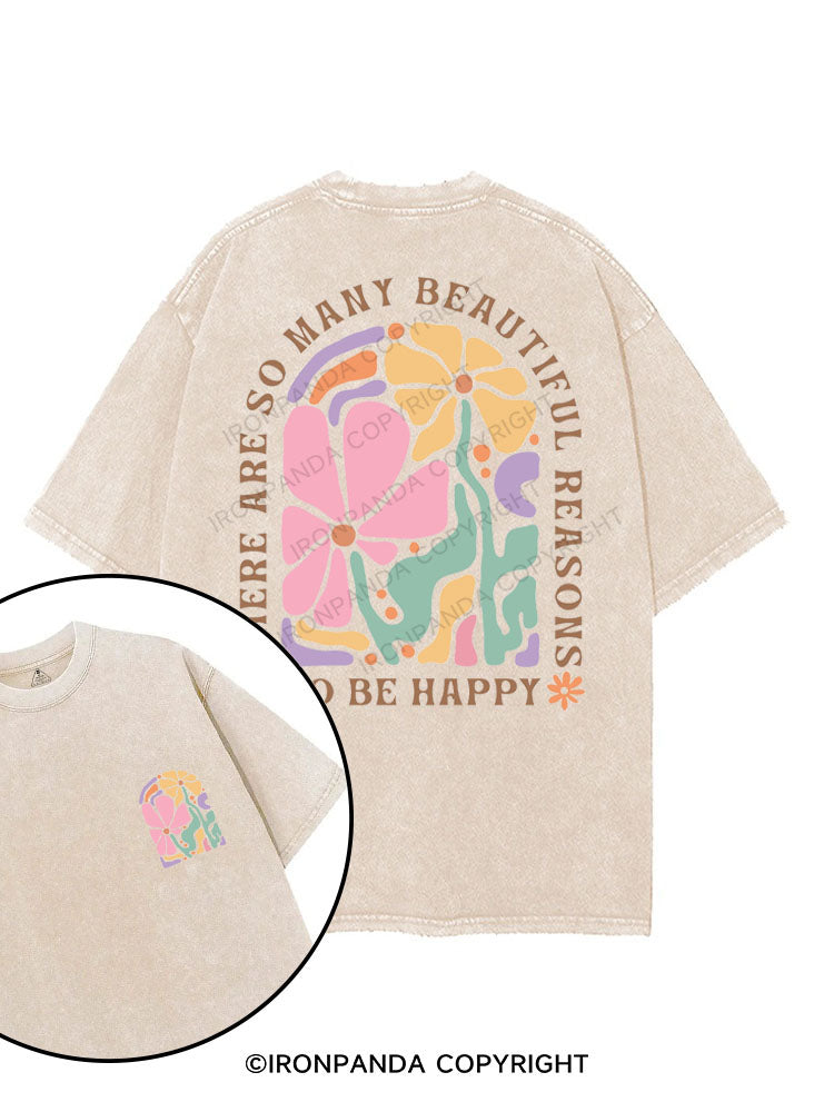 THERE ARE SO MANY BEAUTIFUL REASONS TO BE HAPPY printed Gym Shirt