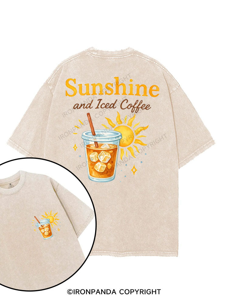 SUNSHINE AND ICED COFFEE printed Gym Shirt