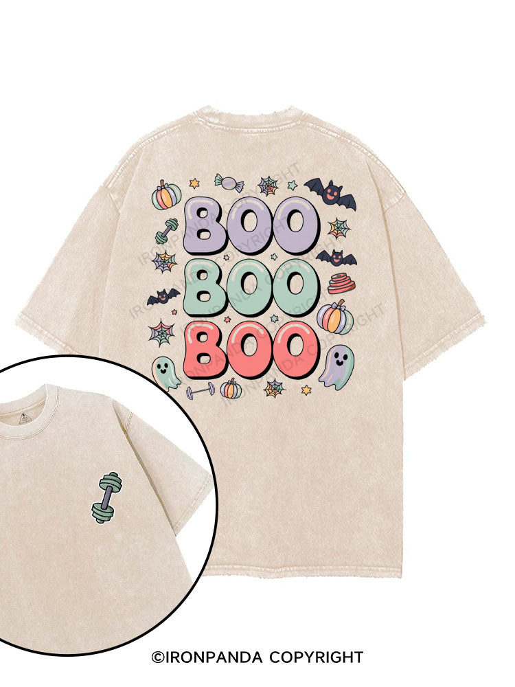 BOO BOO BOO printed Gym Shirt